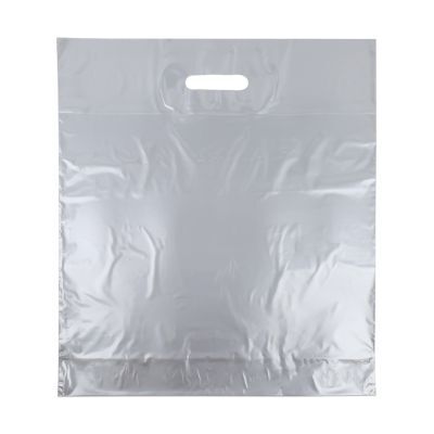 Plastic Carrier Bags 45x50+2x4cm Silver (500 pcs) [FP-DQU017]
