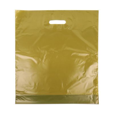 Plastic Carrier Bags 45x50+2x4cm Gold (500 pcs) [FP-DQU018]