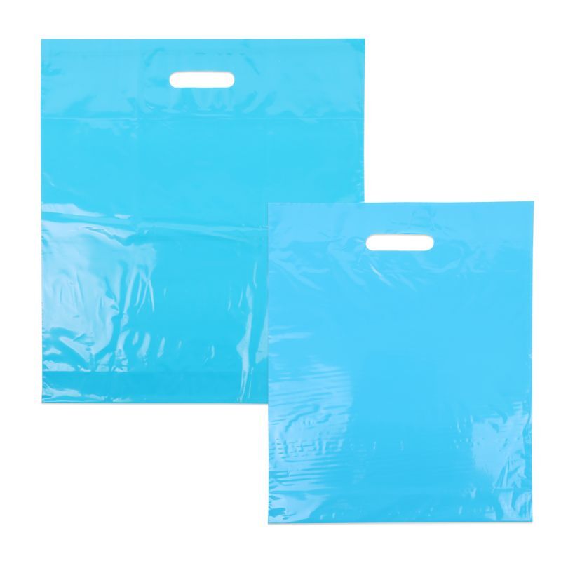 Plastic Carrier Bags 35x44+2x4cm Blue (400 pcs) [FP-DQU199]