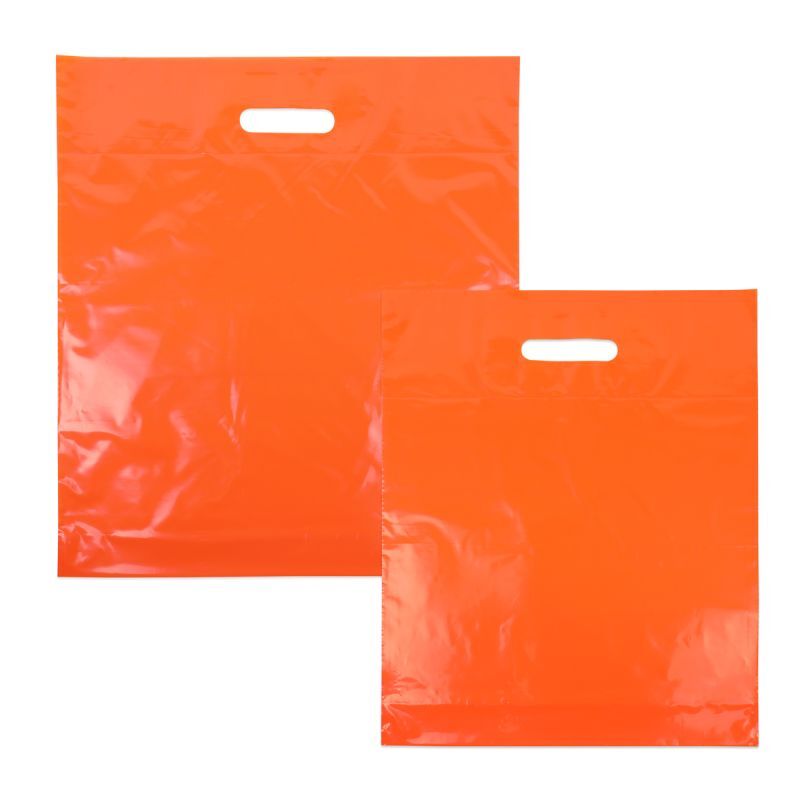 Plastic Carrier Bags 35x44+2x4cm Orange (400 pcs) [FP-DQU200]