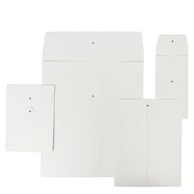 Paper invoice holders with a Japanese-style fastening 23x23+2x1,25cm White (100 pcs) [FP-JGB003]
