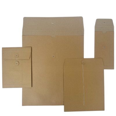 Paper invoice holders with a Japanese-style fastening 23x23+2x1,25cm Brown (100 pcs) [FP-JGB007]