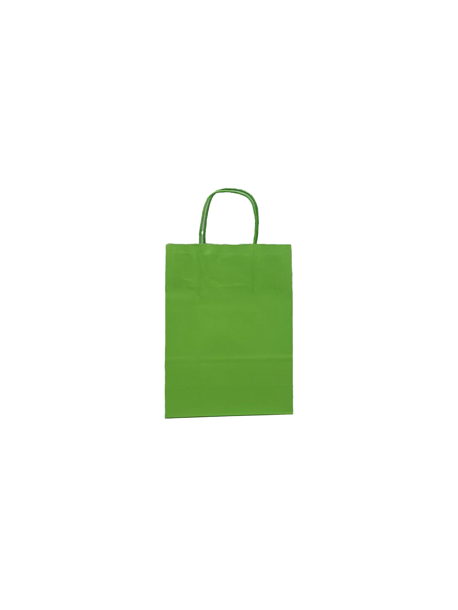 Paper Carrier Bags Green 18+8x22cm Kraft 90 grams (50 pieces) [PAM1822GR]