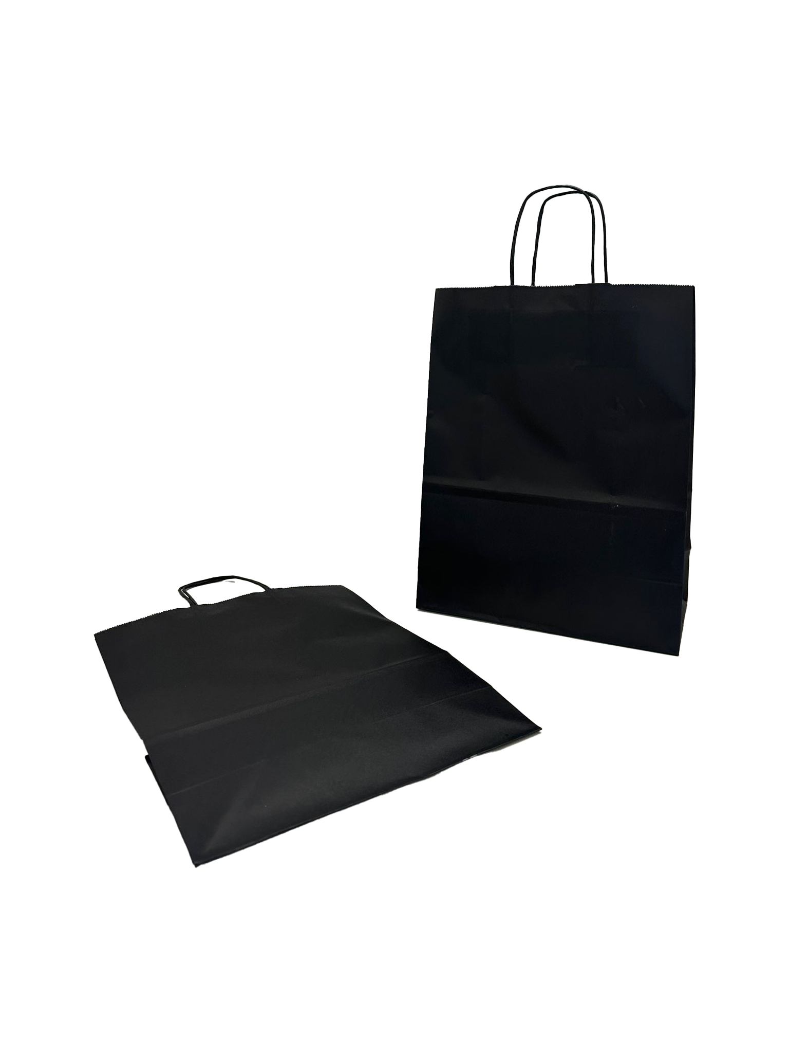 Paper Carrier Bags Black 26+12x35cm Kraft 90 grams (50 pieces) [PAM2635BK]