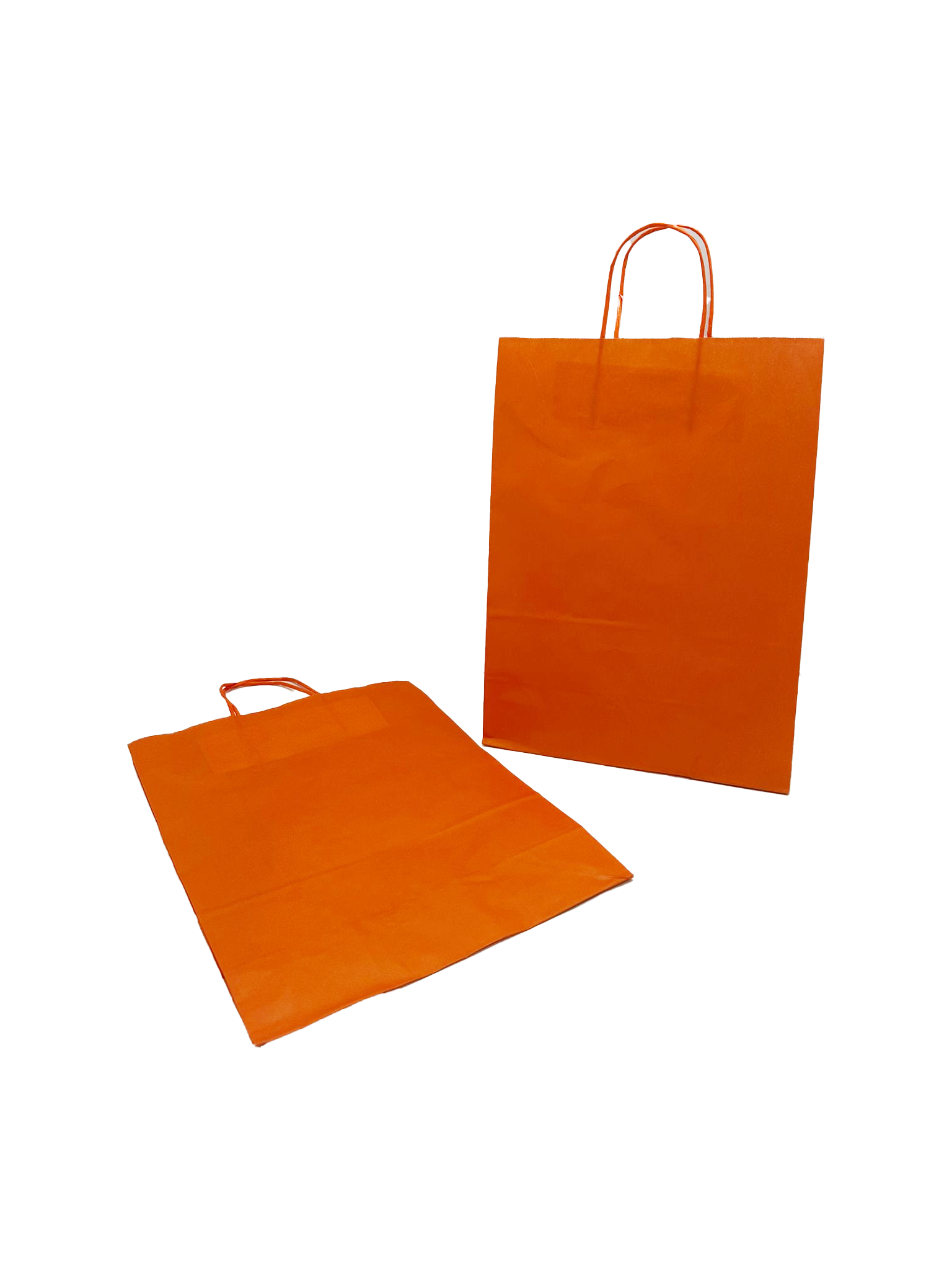 Paper Carrier Bags Orange 26+12x35cm Kraft 90 grams (50 pieces) [PAM2635OR]