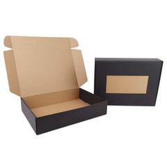 Shipping boxes with a personalisation field 41,5x30,5x8,5cm Black (50 pcs) [FP-VPD523]