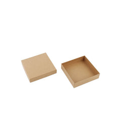 Kraft Gift Boxes with Lids 12x12x3cm Brown (40 pcs) [FP-VPL005]