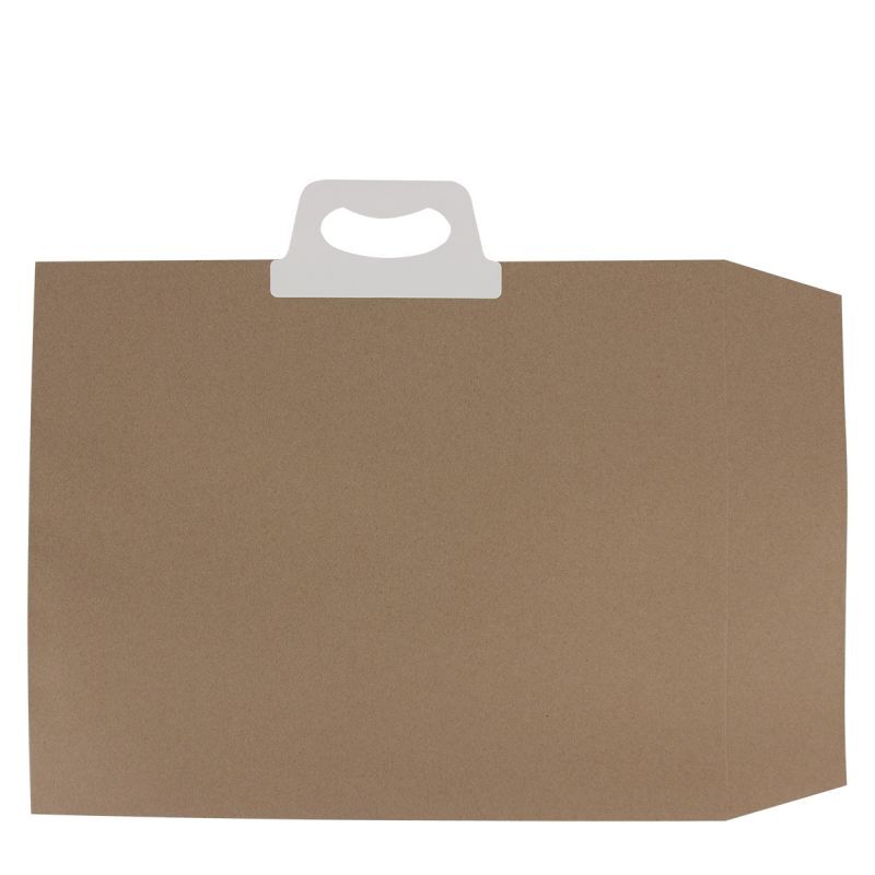 Recycled paper shipping bag with a flap closure 41x46,5+2x4cm Brown (100 pcs) [FP-VZP017]