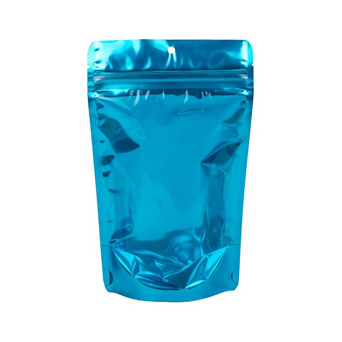 Stand Up Pouches Transparent/Blue 13x7,9x20,6cm With Hanghole (100 Pieces) [ZBGB3AM]