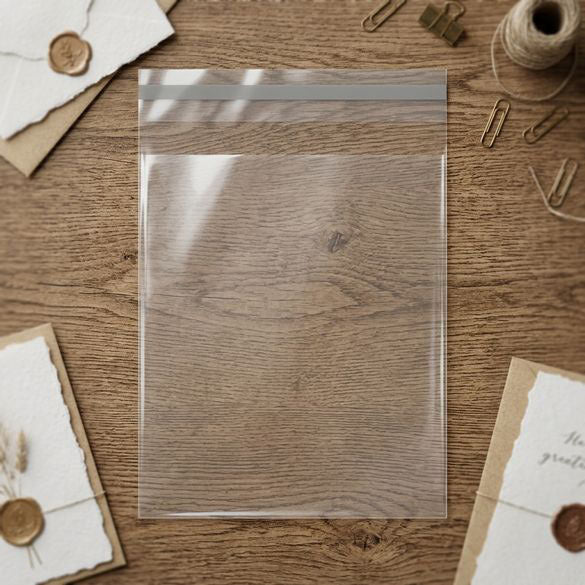 Plastic Bags 33x34.9cm Transparent Peel and Seal (100 pieces) [B1313]