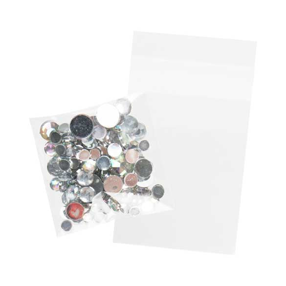 Plastic Bags 5x5cm Transparent Peel and Seal (100 pieces) [B2X2E]