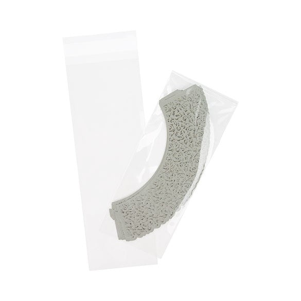 Plastic Bags 8.6x25.4cm Transparent Peel and Seal (100 pieces) [B310]