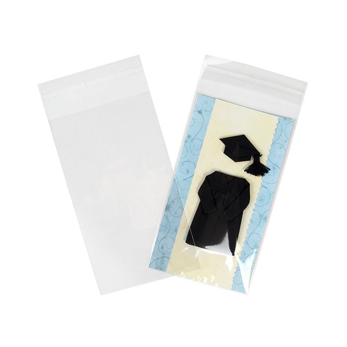 Plastic Bags 9,7x16,8 cm Transparent Peel and Seal (100 pieces) [B3X6XL]