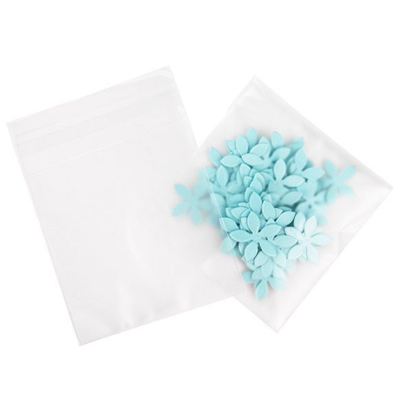 Frosted Plastic Bags 10,2x10,2 cm Peal and Seal (100 pieces) [B44F]
