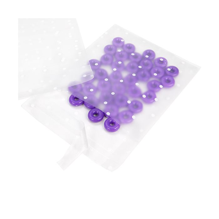 Frosted Plastic Bags 10,2x10,2 cm with Dots Peal and Seal (100 pieces) [B44FD]
