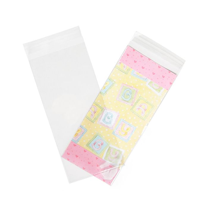 Plastic Bags 10,3x22,9 cm Transparent Peel and Seal (100 pieces) [B49XS]