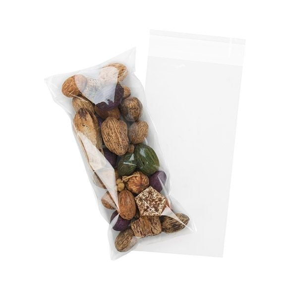 Plastic Bags 12.2x25.4cm Transparent Peel and Seal (100 pieces) [B4X9XL]
