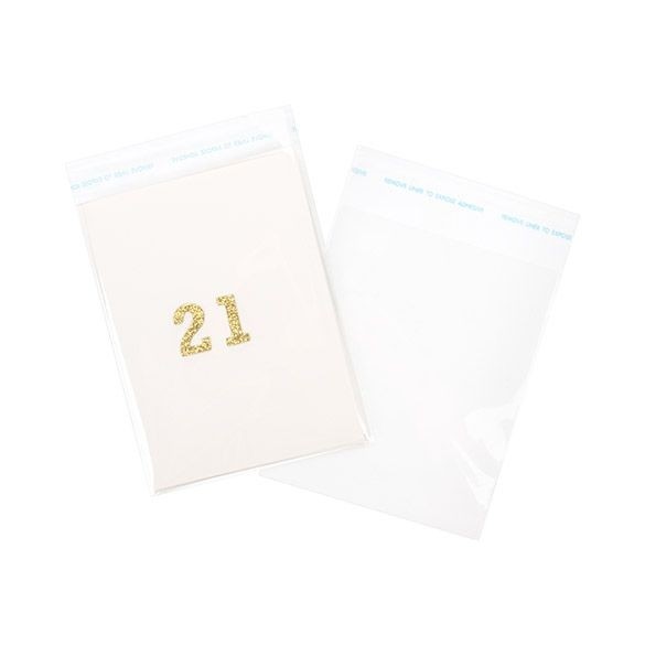 Plastic Bags 12.5x15.5cm Transparent Peel and Seal (100 pieces) [B5B1]