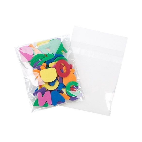 Plastic Bags 12.7x15.3cm Transparent Peel and Seal (100 pieces) [B5B2PC]