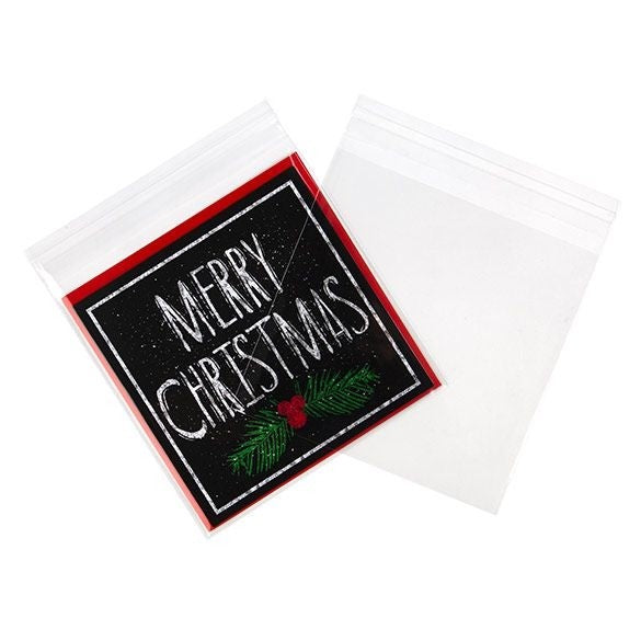 Plastic Bags 14x13.5cm Transparent Peel and Seal (100 pieces) [B5X5]