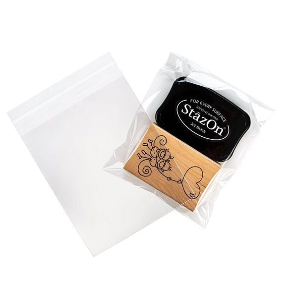 Plastic Bags 14x16.5cm Transparent Peel and Seal (100 pieces) [B5X6]