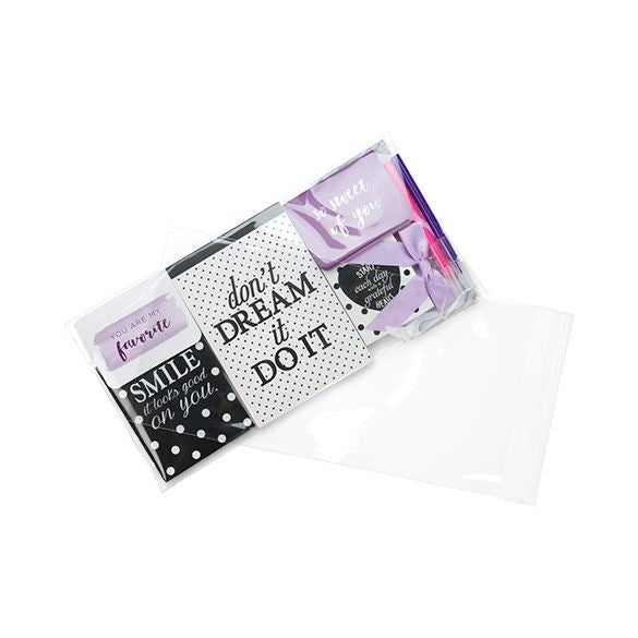 Plastic Bags 18.9x36.2cm Transparent Peel and Seal (100 pieces) [B714]