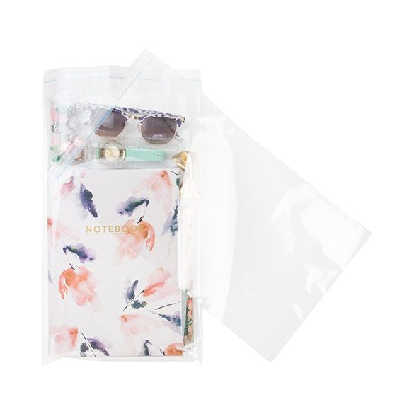 Plastic Bags 22.5x37.1cm Transparent Peel and Seal (100 pieces) [B814XL]