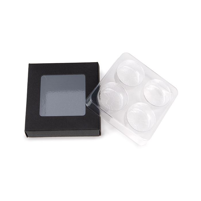 Black Kraft Artisan Candy Box Set, Round Insert 7x2.1x6.8 cm (25 pieces) [CNDYR276B]