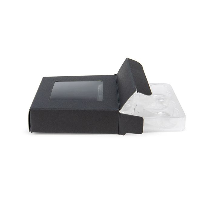 Black Kraft Artisan Candy Box Set, Heart Insert 7x2.1x6.8 cm (25 pieces) [CNDYH276B]