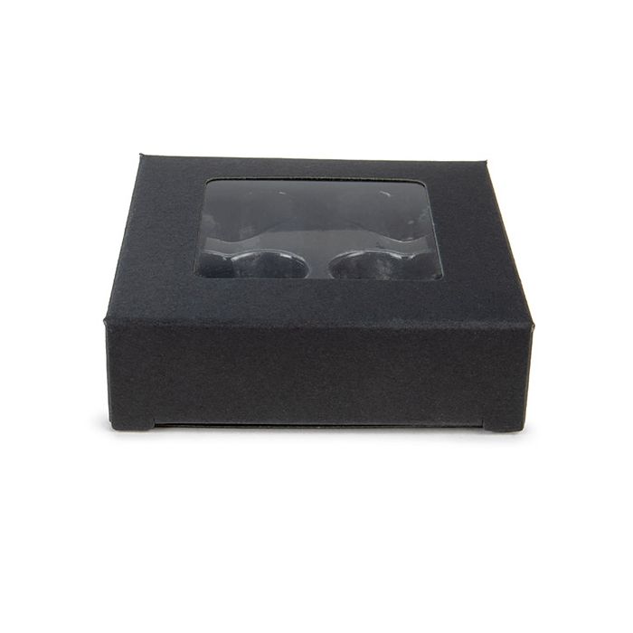 Black Kraft Artisan Candy Box Set, Heart Insert 7x2.1x6.8 cm (25 pieces) [CNDYH276B]