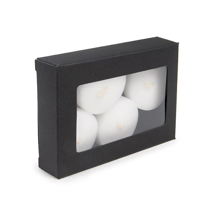 Black Gift Boxes Window Box w/ attached window 7x2.1x10.3 cm (25 pieces) [WKRGB317]