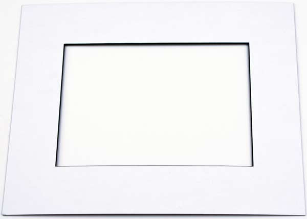 Mount Board White/Black Core 19.4x24.5cm Window - Outer size 27.9x35.6cm (10 pieces) [MS20200]