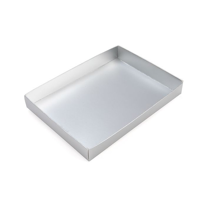 Paper Box Bottom Matte Silver 13,7x2,5x19,1cm