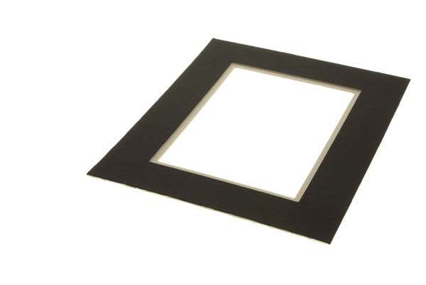 Mount Board Double thick Black/White 27.9x35.6cm with 20.6x27cm Window (10 pieces) [MD20159]