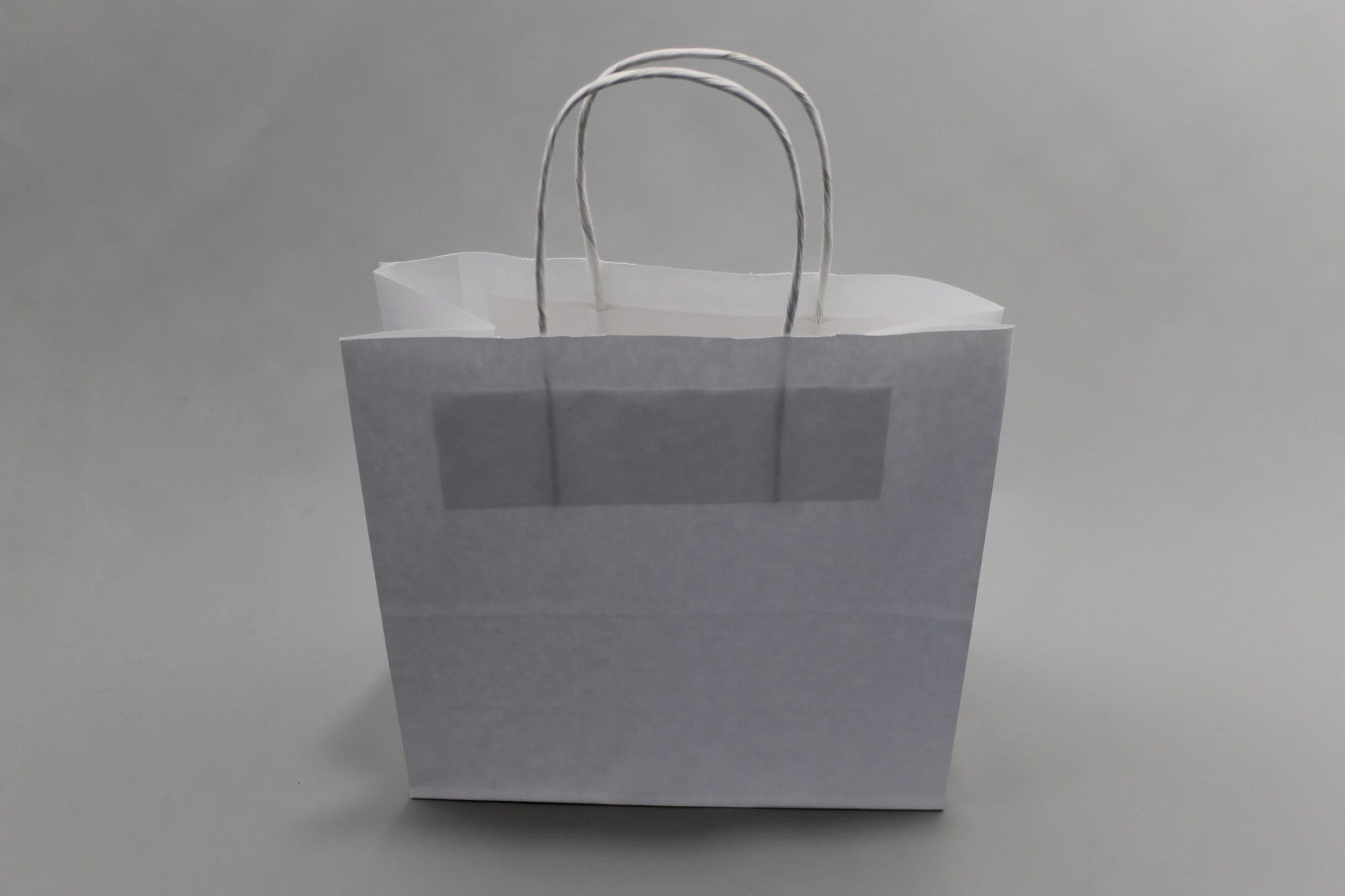 Paper Carrier Bags White 32x12x41cm Kraft 100 g/gm with twisted handles (50 pieces) [PAMW3241]