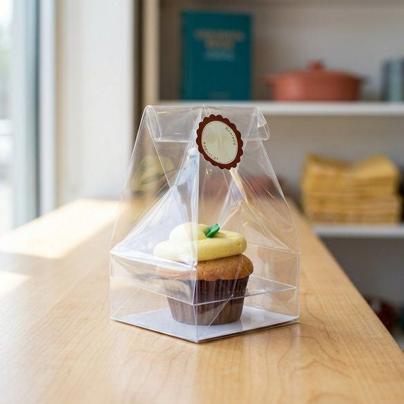 Plastic Bags set for Cupcakes 10.2x10.2x18cm (100 pieces) [CBG1]