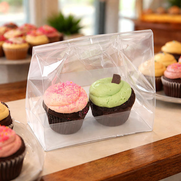 Bags Set for 2 Cupcakes 17.5x10x22.5cm (100 pieces) [CBG2]