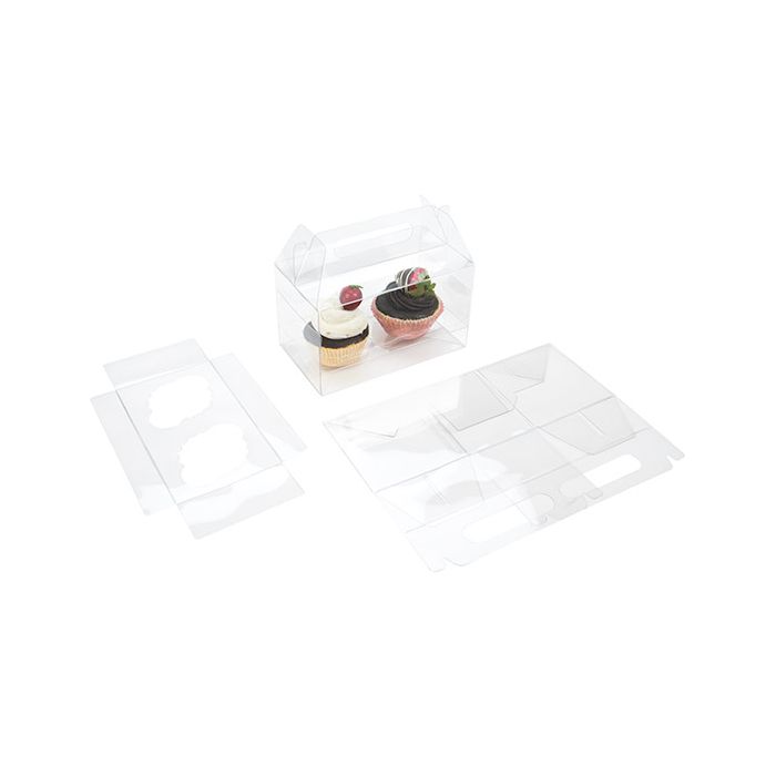Double Cupcake Handle Box Set 17.8x10.2x10.2 cm (100 pieces) [CBS173]