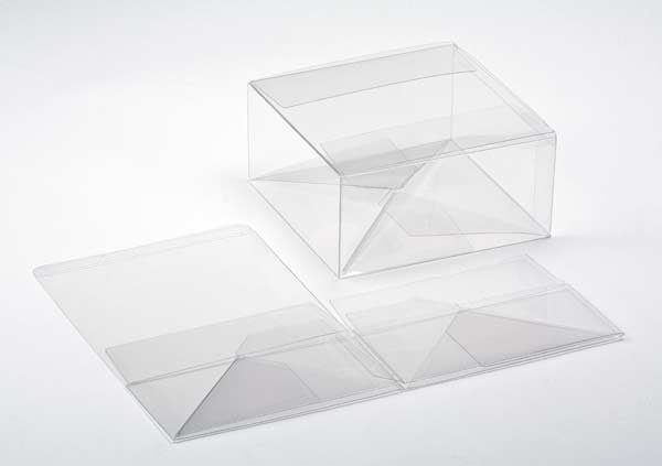 Plastic Gift Boxes 15.9x15.9x7.6cm Crystal Clear with Autolock Bottom (25 pieces) [PLB173]