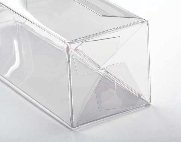Plastic Gift Boxes 4.1x4.1x12.7cm Crystal Clear with Autolock Bottom (25 pieces) [PLB34]