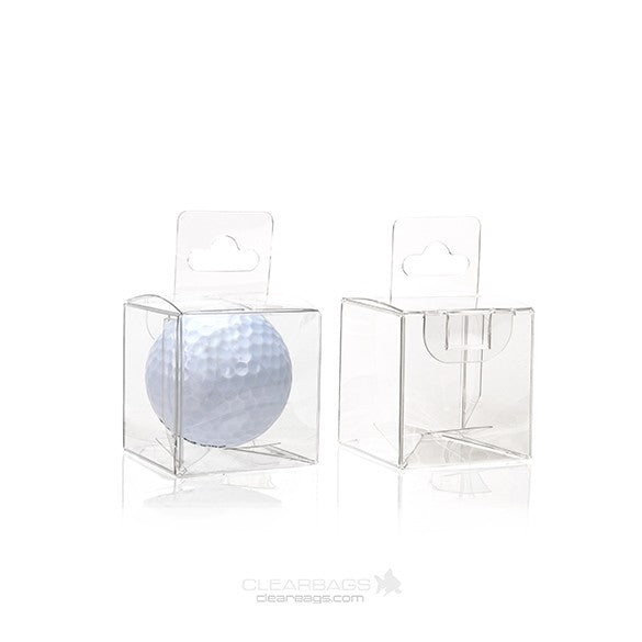 Plastic Gift Boxes 4.3x4.3x4.4cm Crystal Clear with Hanger in middle (25 pieces) [CHFB324]