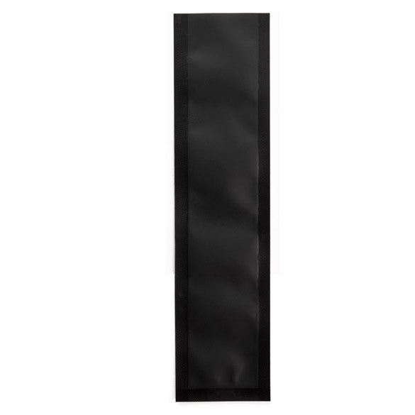 Plastic Bags Matt Black 3.8x15.2cm Tamper-proof Heat sealable (100 pieces) [CRB6B]