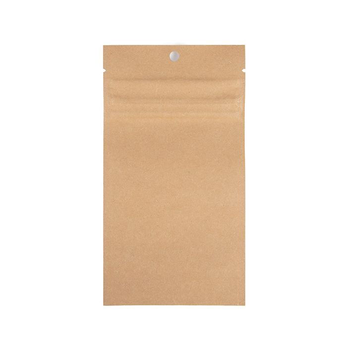 Grip Seal Bags w/ Child Resistant Zipper Kraft 7.6x11.4 cm (100 pieces) [CRHZB3K]