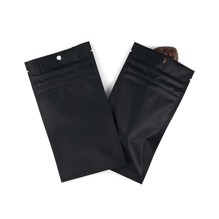 Grip Seal Bags w/ Child Resistant Zipper Matte Black 7.6x11.4 cm (100 pieces) [CRHZB3MB]