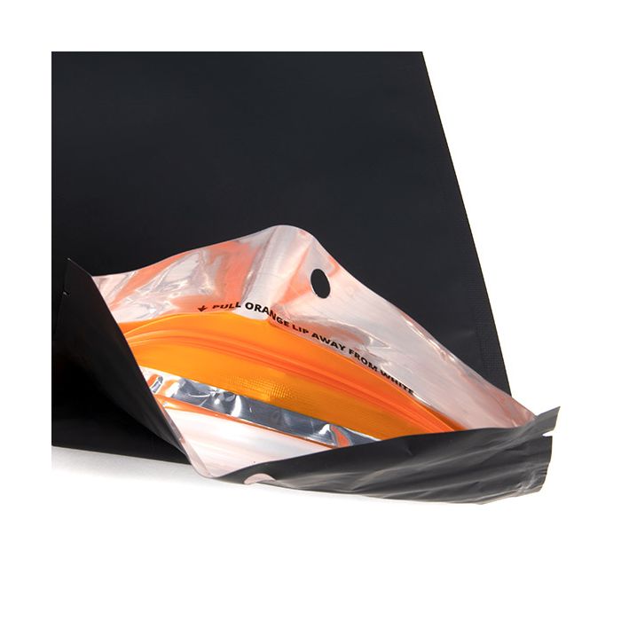 Grip Seal Bags w/ Child Resistant Zipper Matte Black 10.2x16.5 cm (100 pieces) [CRHZB5MB]