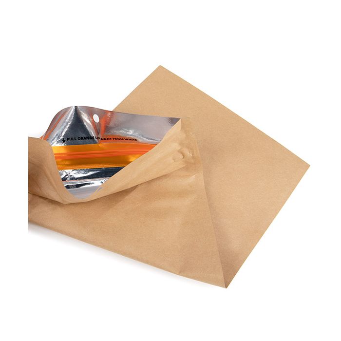 Grip Seal Bags w/ Child Resistant Zipper Kraft 12.7x20.8 cm (100 pieces) [CRHZB6K]