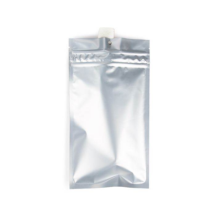 Grip Seal Bags w/ Child Resistant Zipper Matte Silver 12.7x20.8 cm (100 pieces) [CRHZB6MS]