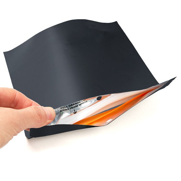 Child Resistant Pouch Bags Matte Black 30,5x10,2x22,9cm (100 Pieces) [CRP129MB]