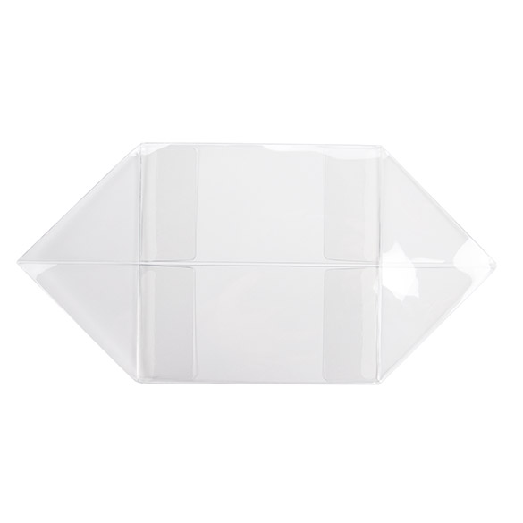 Lid Foldable and Crystal Clear 15,4x7,6x15,4 cm Clear (25 pieces) [BT14]