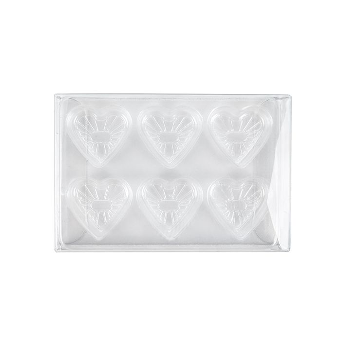 Clear Artisan Candy Box Set, Heart Insert 7x2.1x10.3 cm